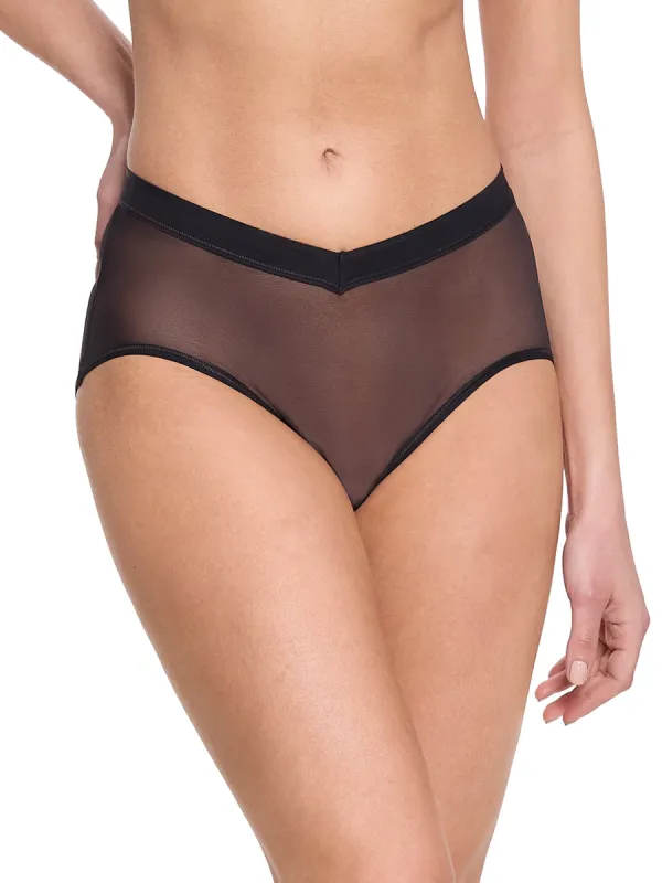 Mesh High Cut French Brief Black Sale sold by Hanky Panky