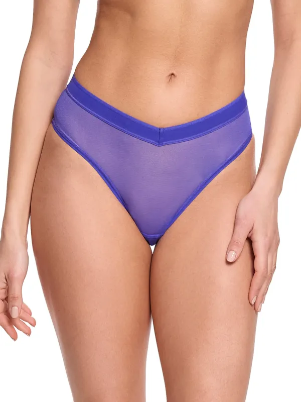 Mesh High Cut Thong Eclipse Blue Sale sold by Hanky Panky