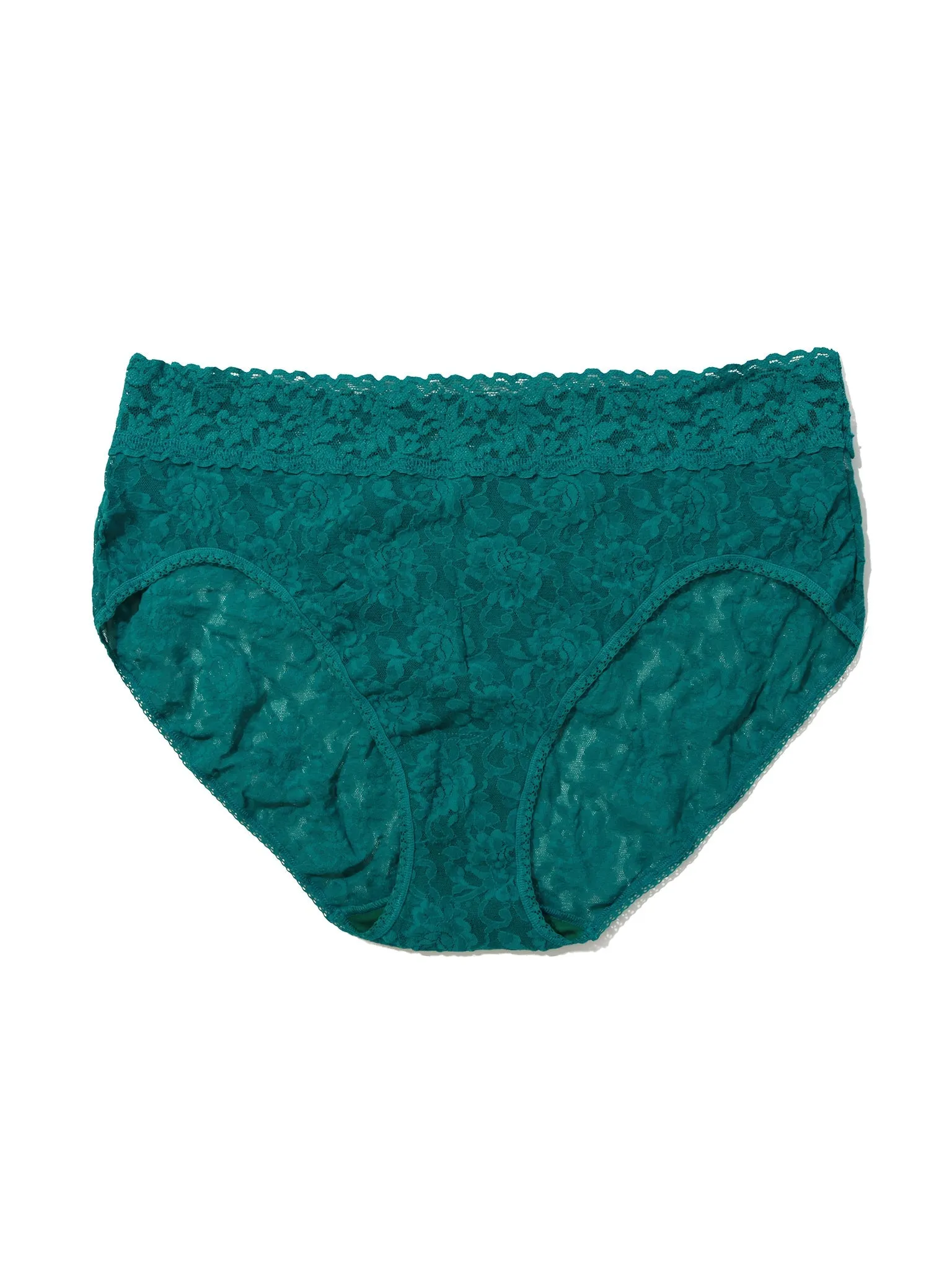 Plus Size Signature Lace French Brief Northern Lights Green sold by Hanky Panky