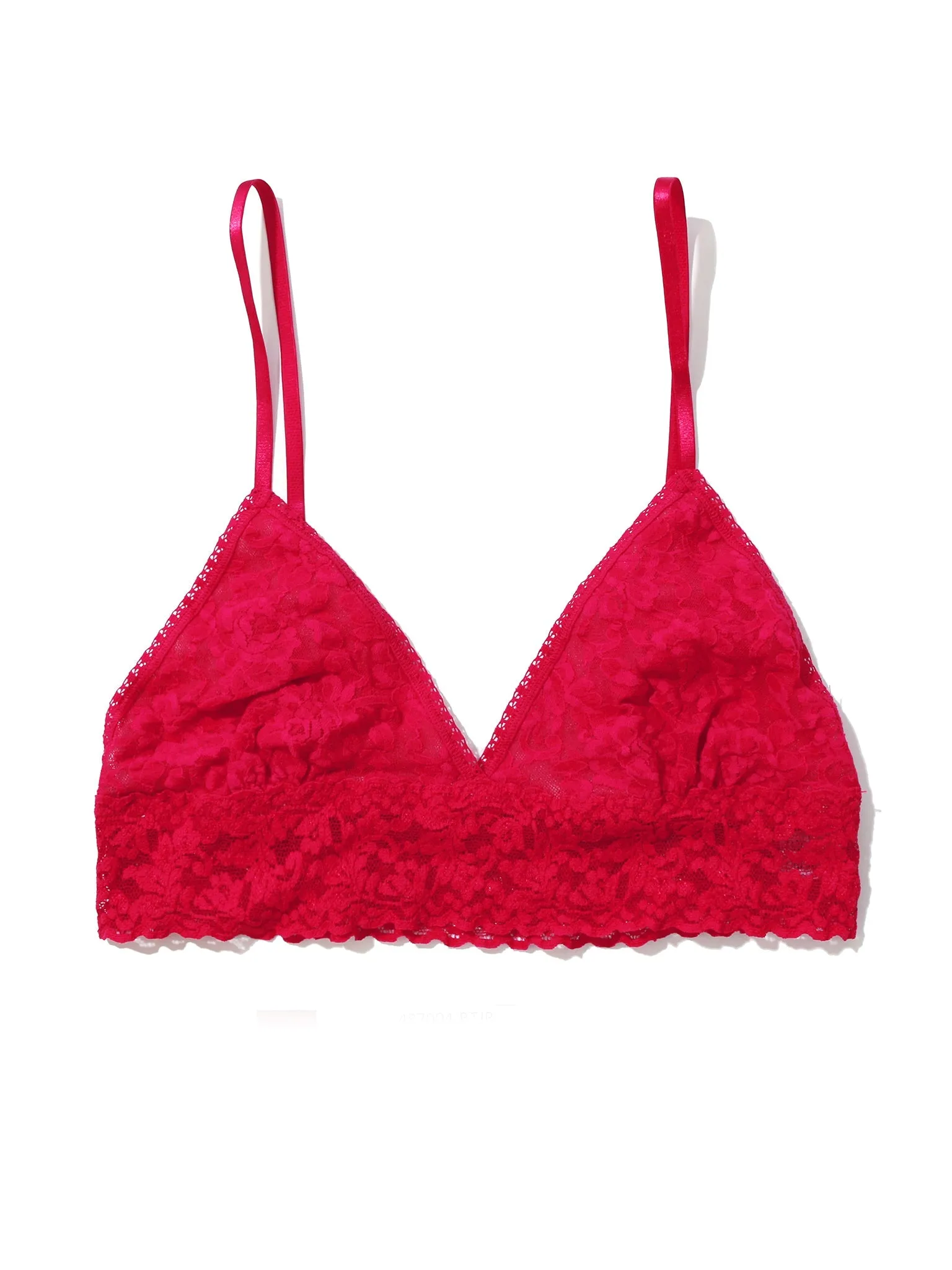 Signature Lace Padded Triangle Bralette Beet Juice Red Sale sold by Hanky Panky product image thumbnail 4