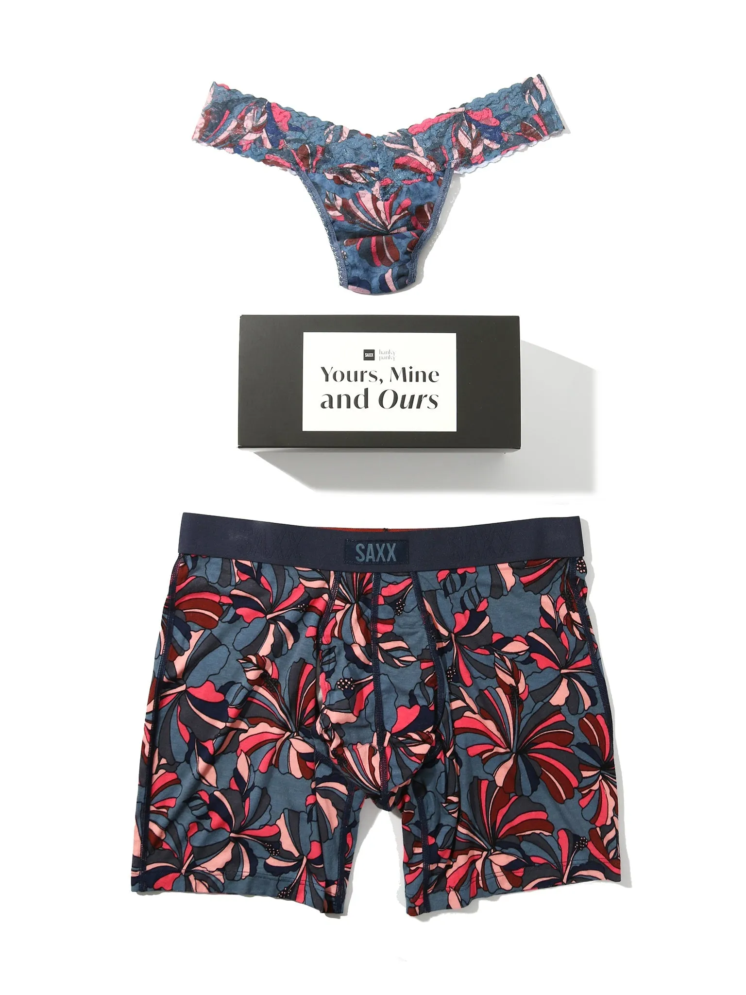 Signature Lace Low Rise Thong And Saxx Super Soft Vibe Boxer Brief Flower Pop sold by Hanky Panky product image thumbnail 3