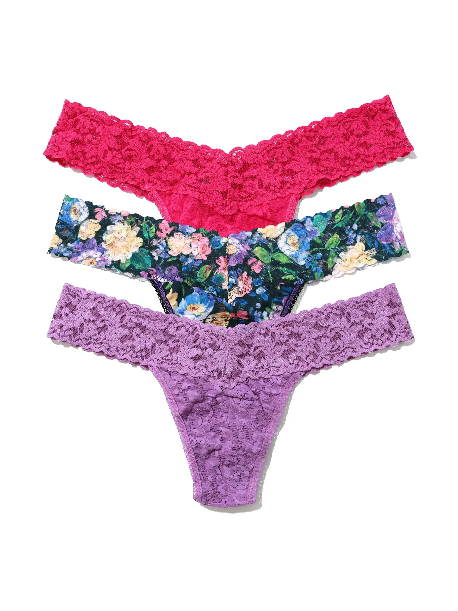 3 Pack Low Rise Thongs Dream Garden Sale sold by Hanky Panky
