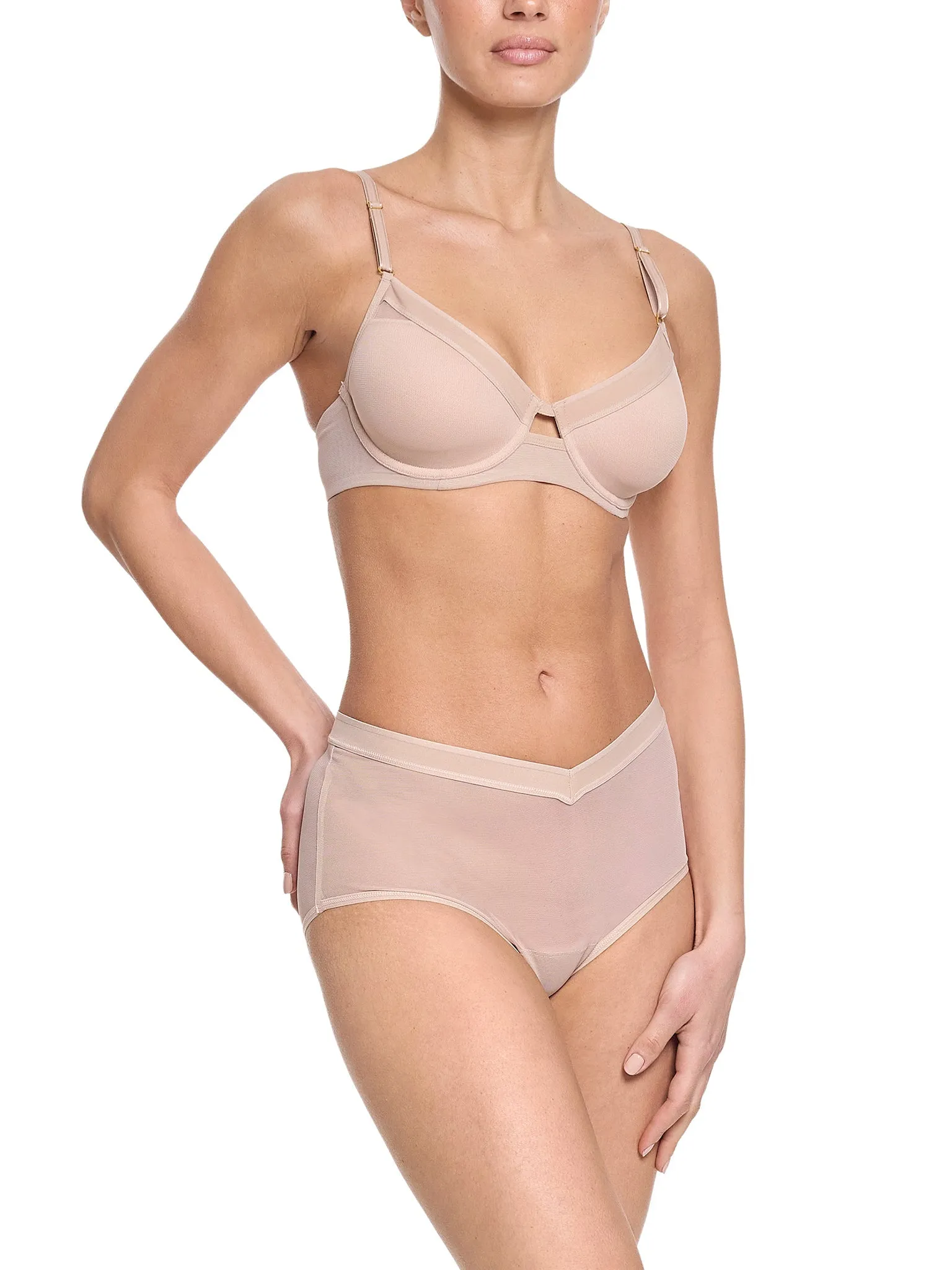 Lined Mesh Plunge Bra Chai Sale sold by Hanky Panky product image thumbnail 4