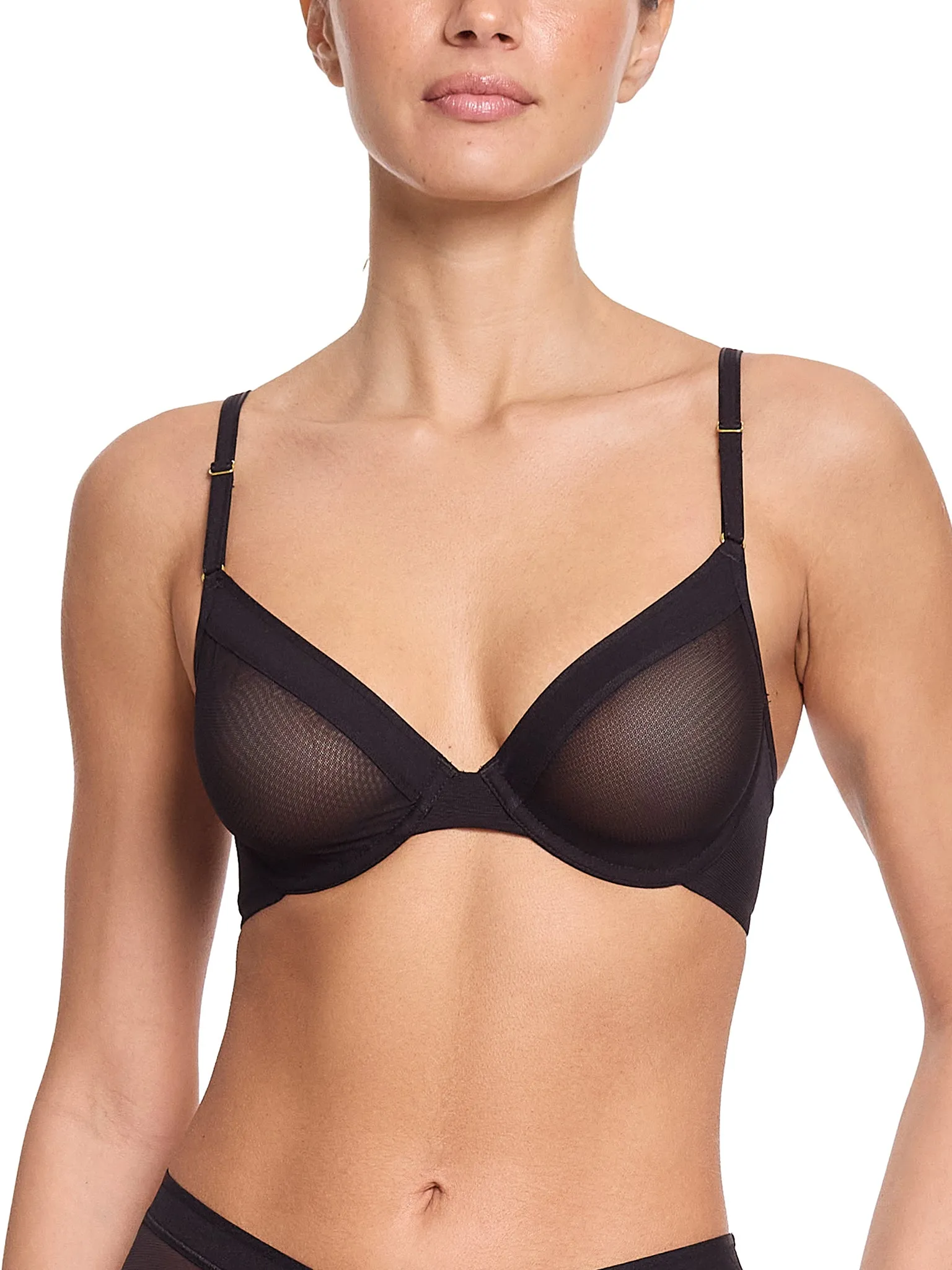 Unlined Mesh Underwire Bra Black Sale sold by Hanky Panky
