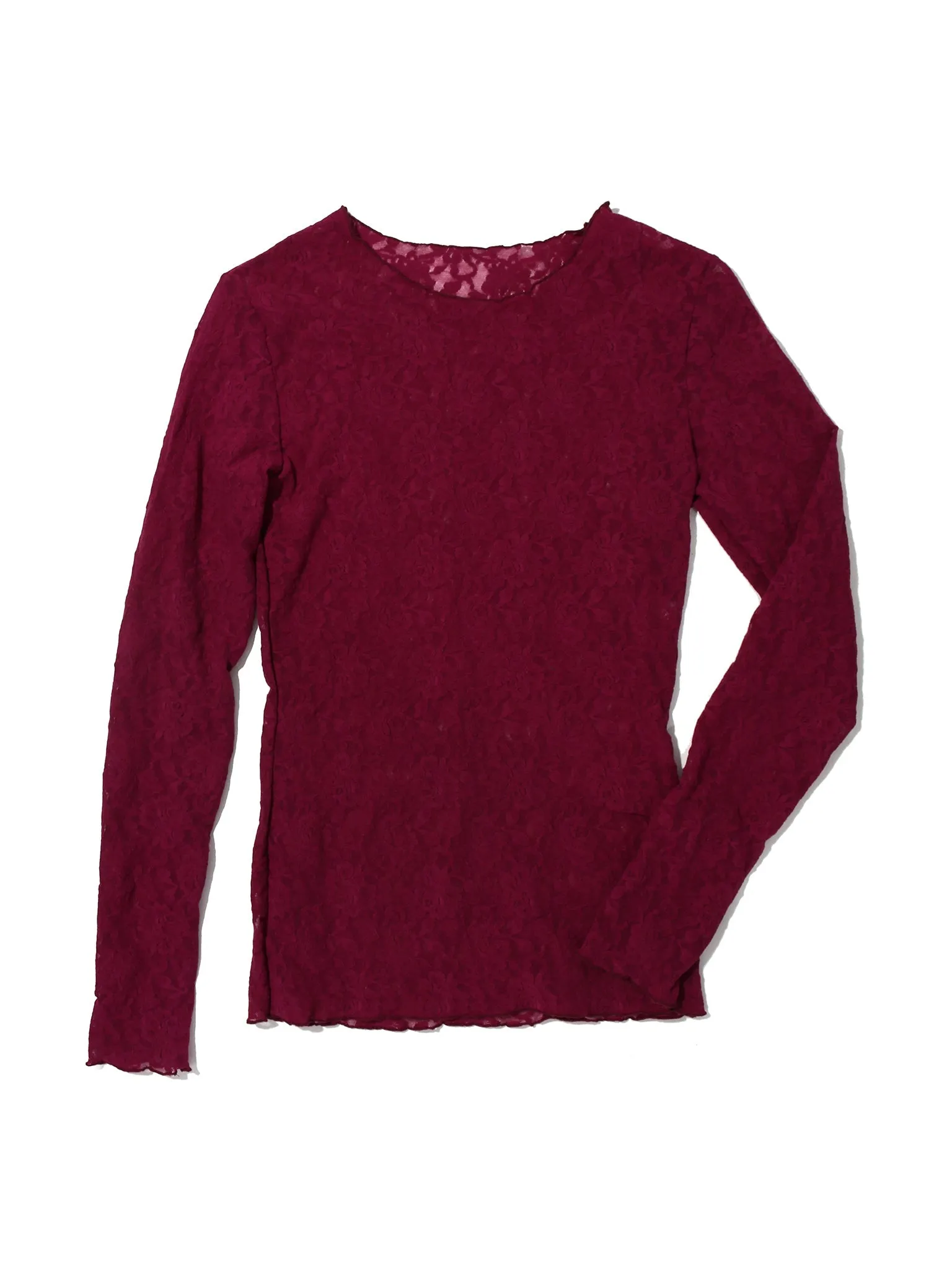 Signature Lace® Long Sleeve Top Sugar Plum Red Sale sold by Hanky Panky product image thumbnail 3