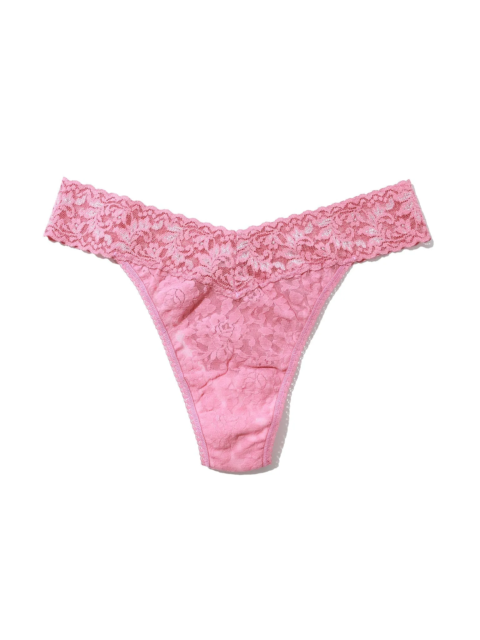 Signature Lace® Original Rise Thong Tea Cake Pink Sale sold by Hanky Panky product image thumbnail 4