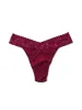 Signature Lace® Original Rise Thong Sugar Plum Red sold by Hanky Panky