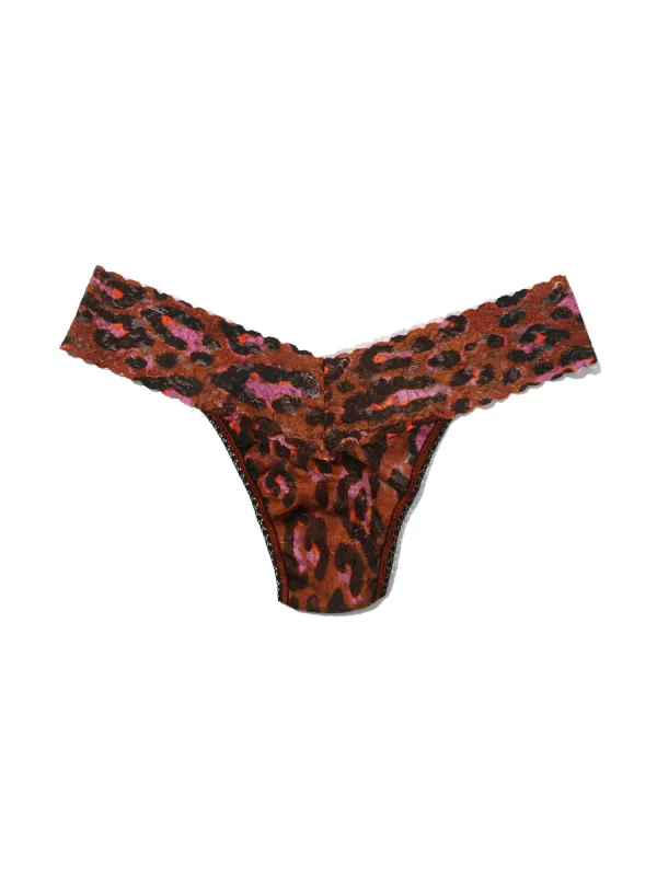 Petite Size Printed Signature Lace® Thong Throwback Sale sold by Hanky Panky