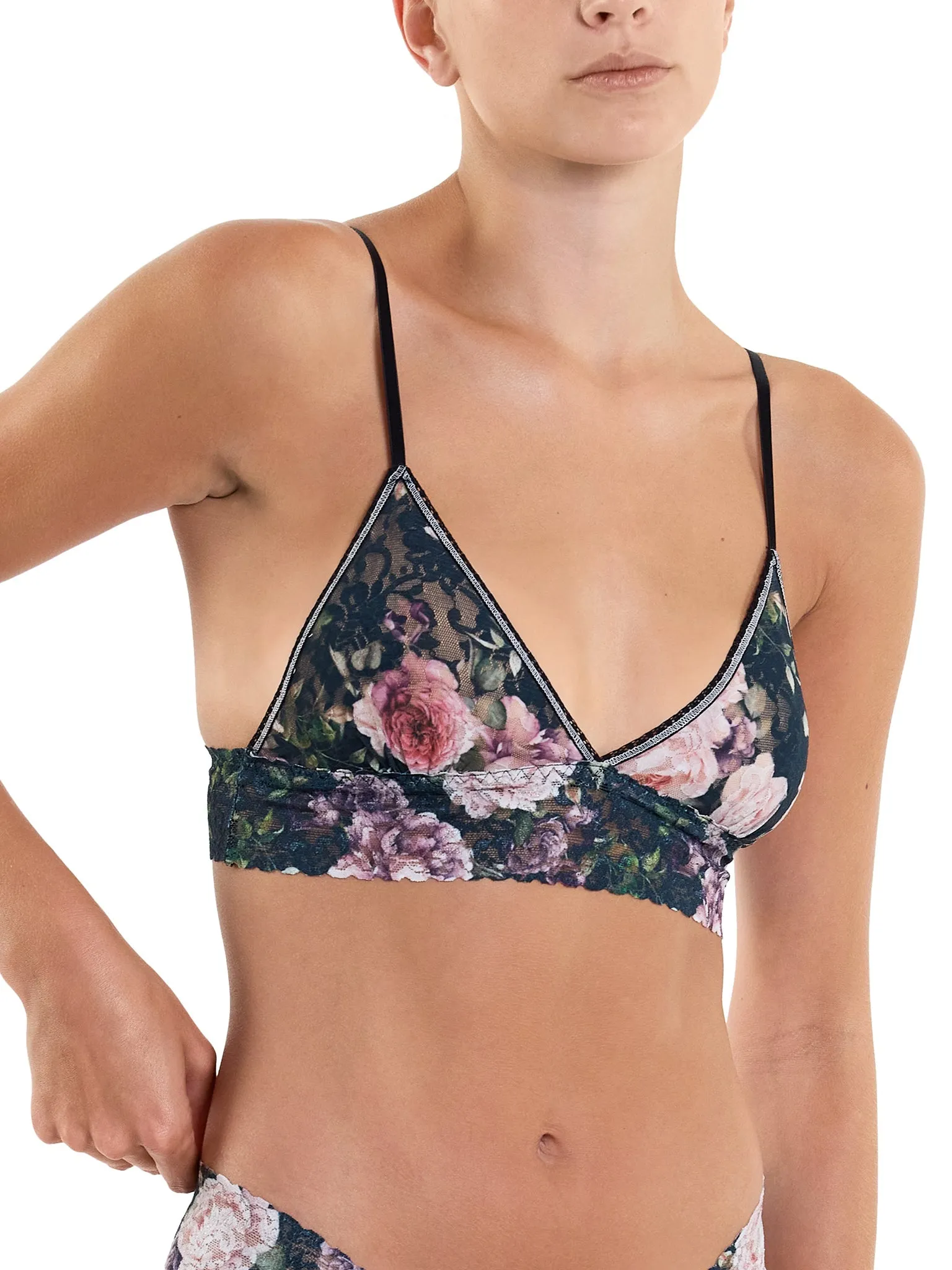 Printed Signature Lace® Padded Triangle Bralette Romantique Sale sold by Hanky Panky
