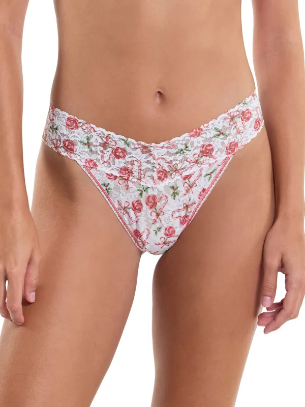 Printed Signature Lace Original Rise Thong Something Sweet Sale sold by Hanky Panky