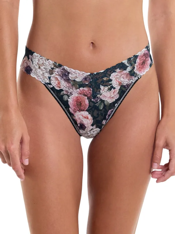 Printed Signature Lace® Original Rise Thong Romantique sold by Hanky Panky
