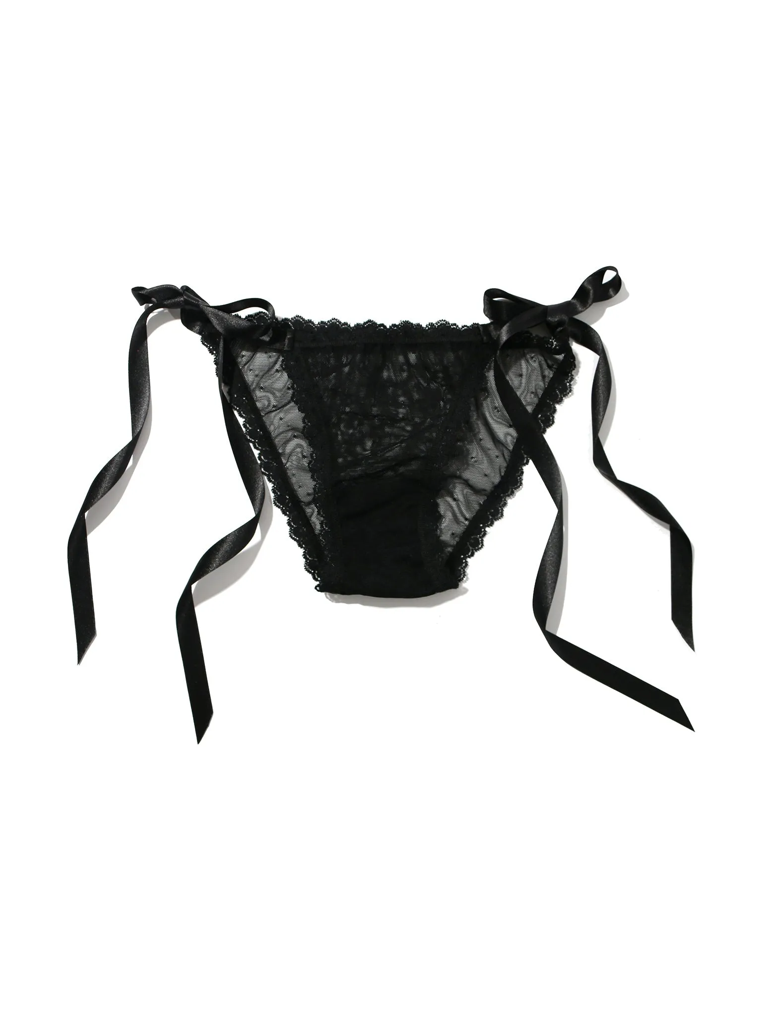 Dotted Tulle Side Tie Bikini Black Sale sold by Hanky Panky product image thumbnail 3