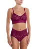 Retro Lace V-Kini Sugar Plum Red Sale sold by Hanky Panky
