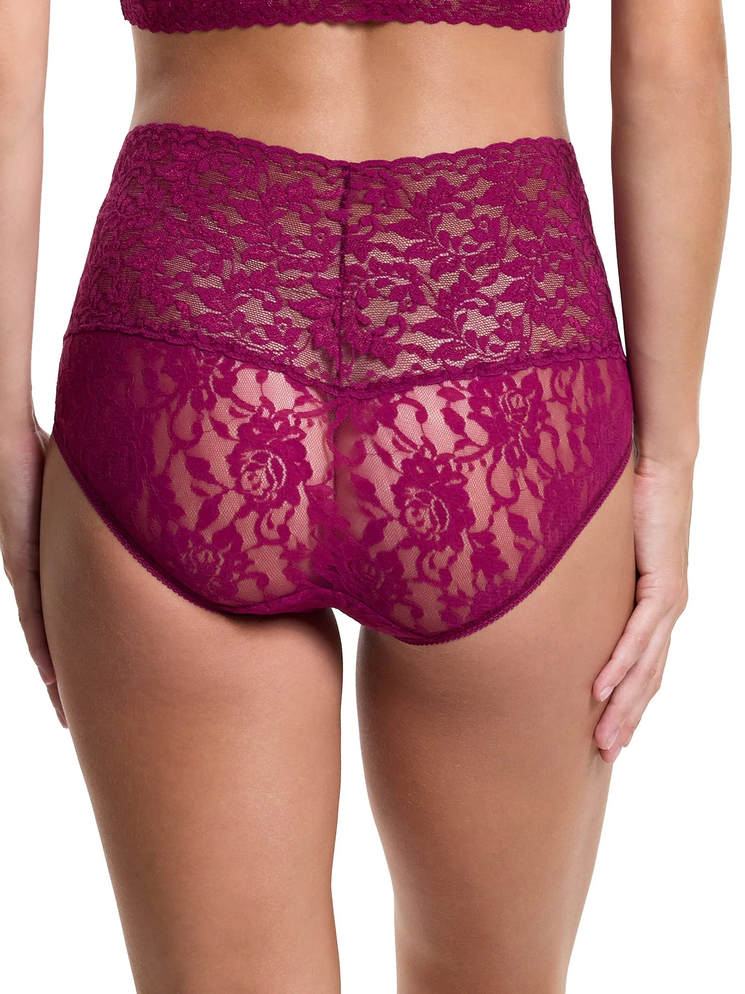 Retro Lace V-Kini Sugar Plum Red Sale sold by Hanky Panky product image thumbnail 2