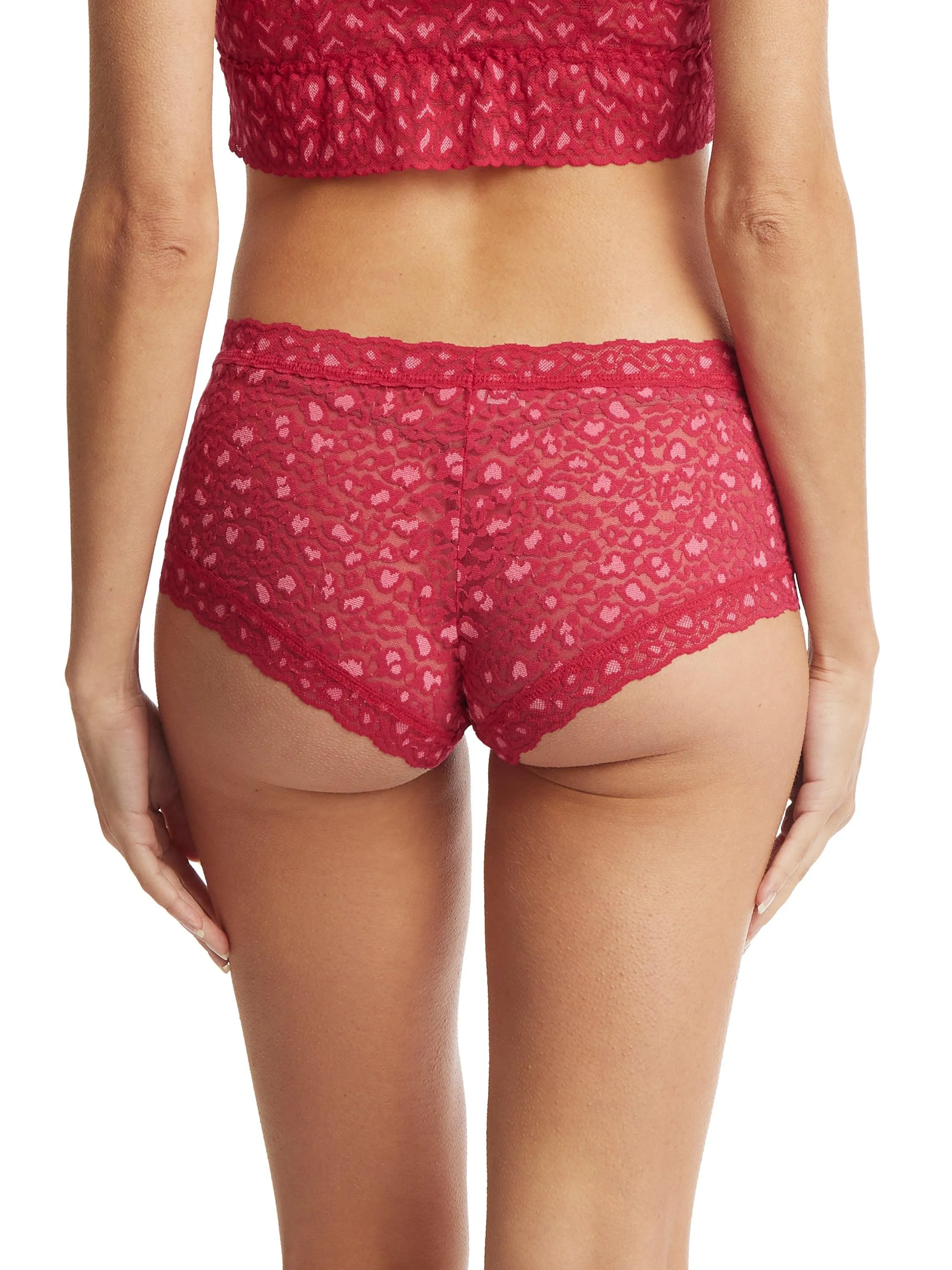 Cross Dyed Leopard Boyshort Berry Sangria Sale sold by Hanky Panky product image thumbnail 3