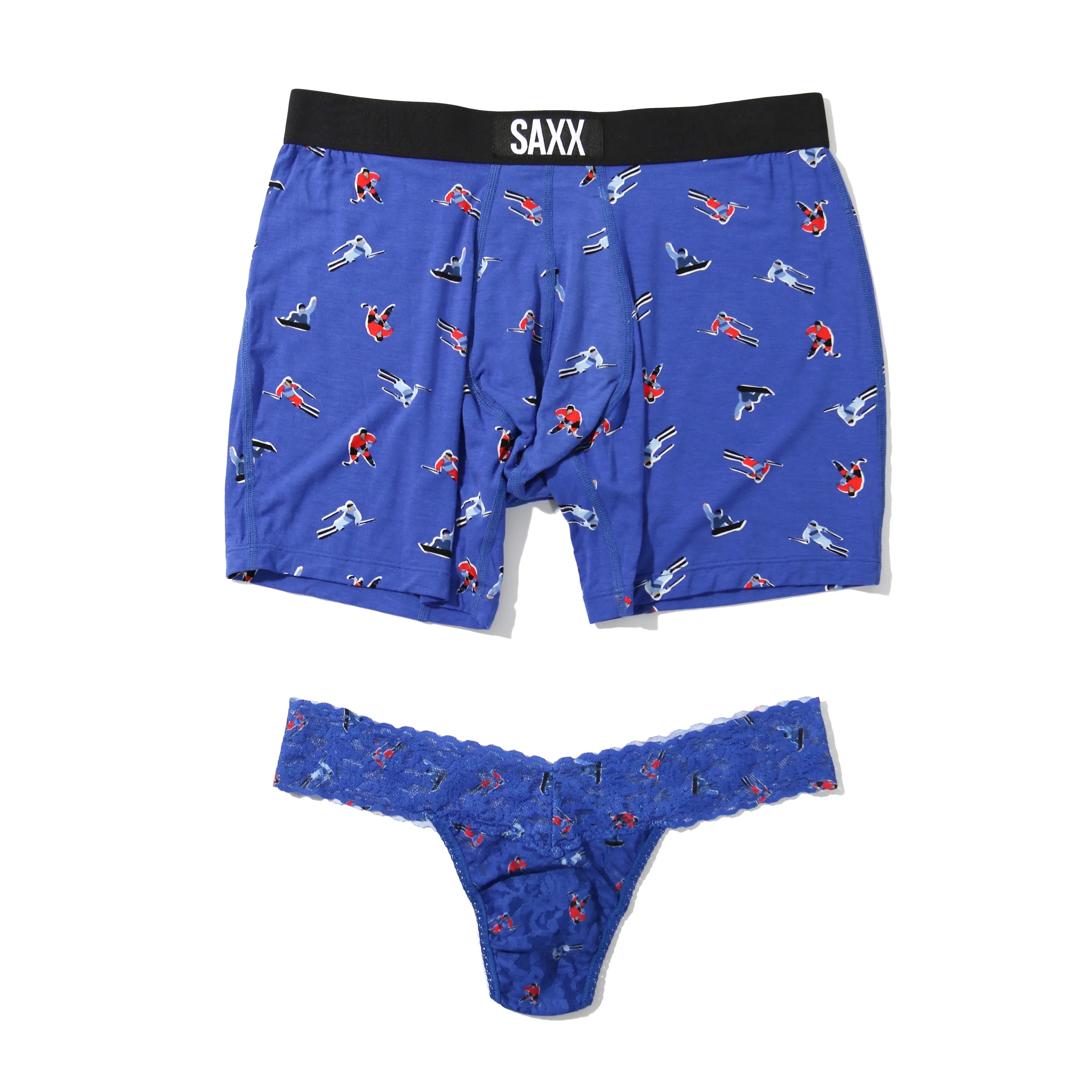 Signature Lace Low Rise Thong And Saxx Super Soft Vibe Boxer Brief sold by Hanky Panky