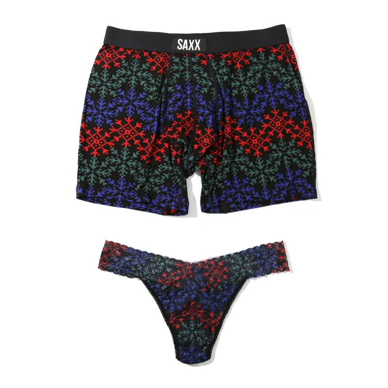 Signature Lace Original Rise Thong And Saxx Ultra Boxer Brief sold by Hanky Panky