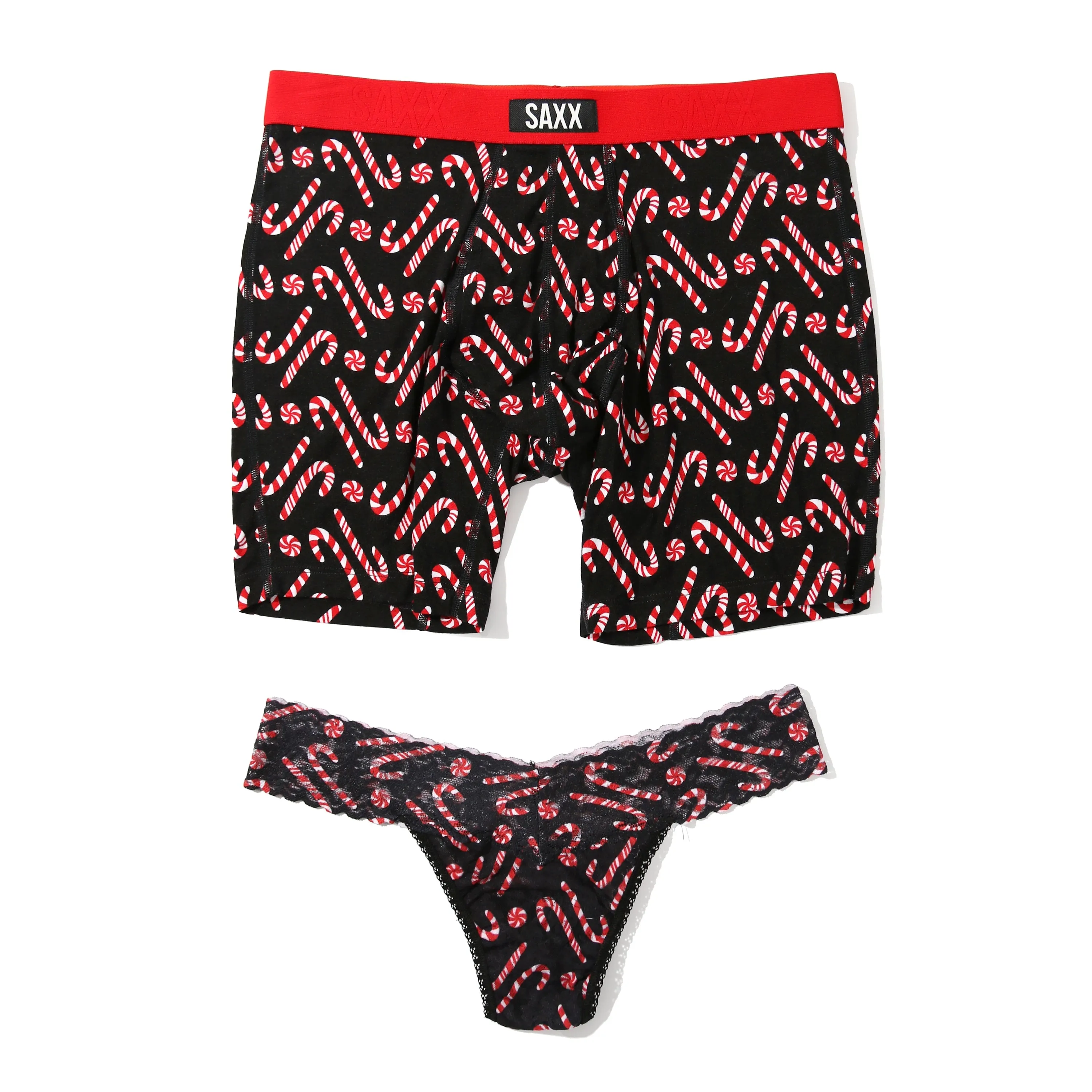 Signature Lace Low Rise Thong And Saxx Super Soft Vibe Boxer Brief sold by Hanky Panky