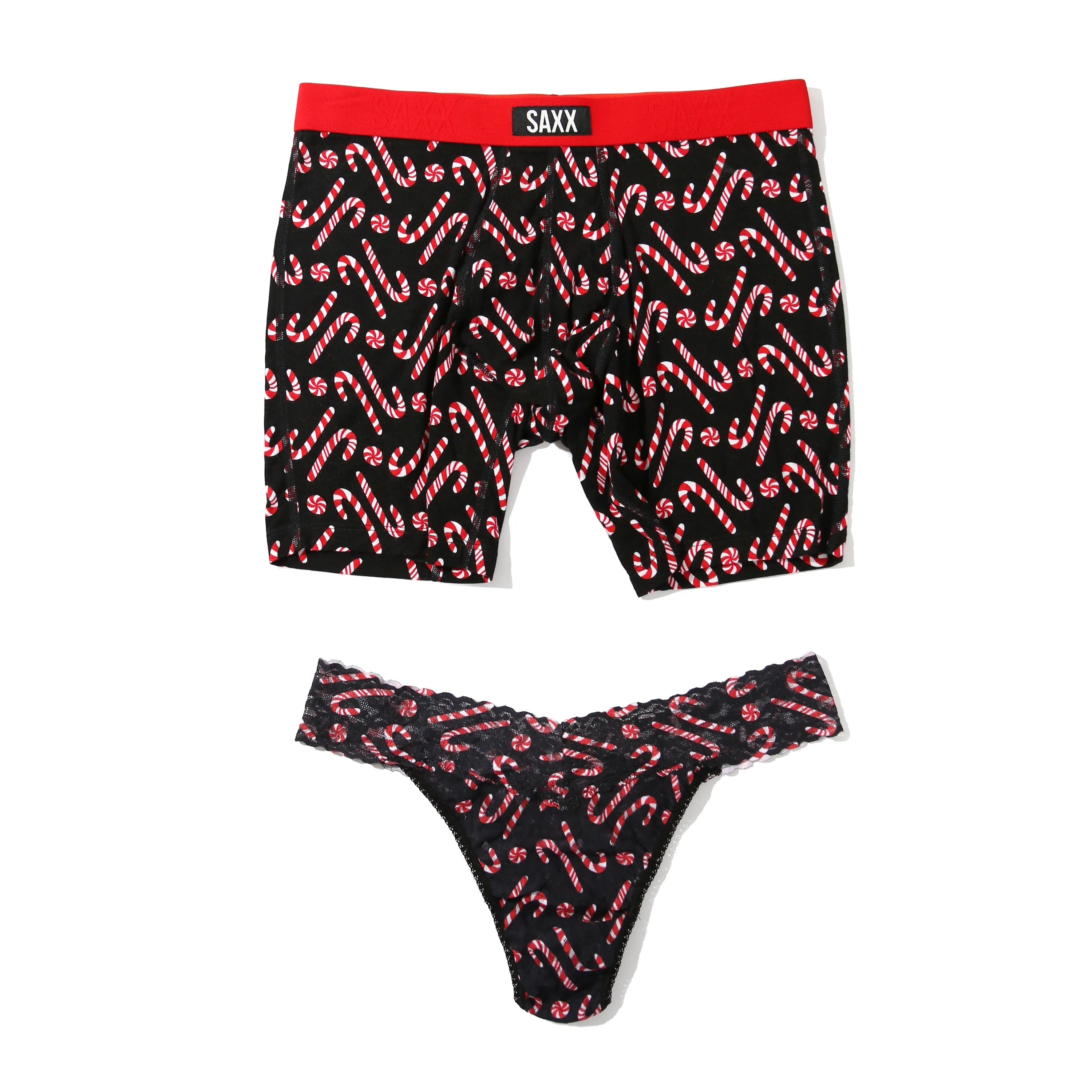 Signature Lace® Original Rise Thong And Saxx Super Soft Vibe Boxer Brief sold by Hanky Panky