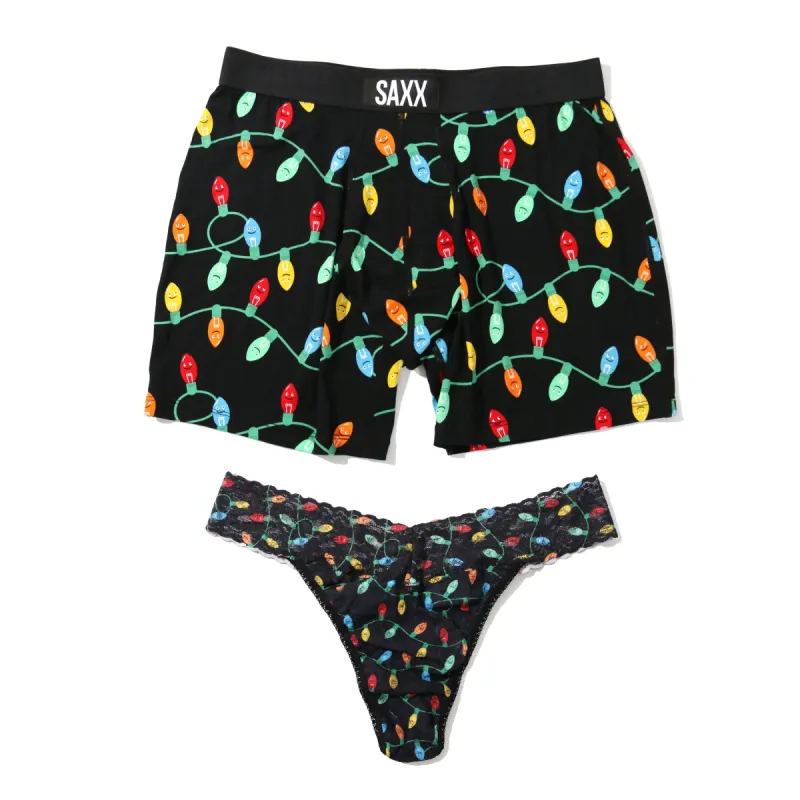 Signature Lace Original Rise Thong And Saxx Super Soft Vibe Boxer Brief sold by Hanky Panky