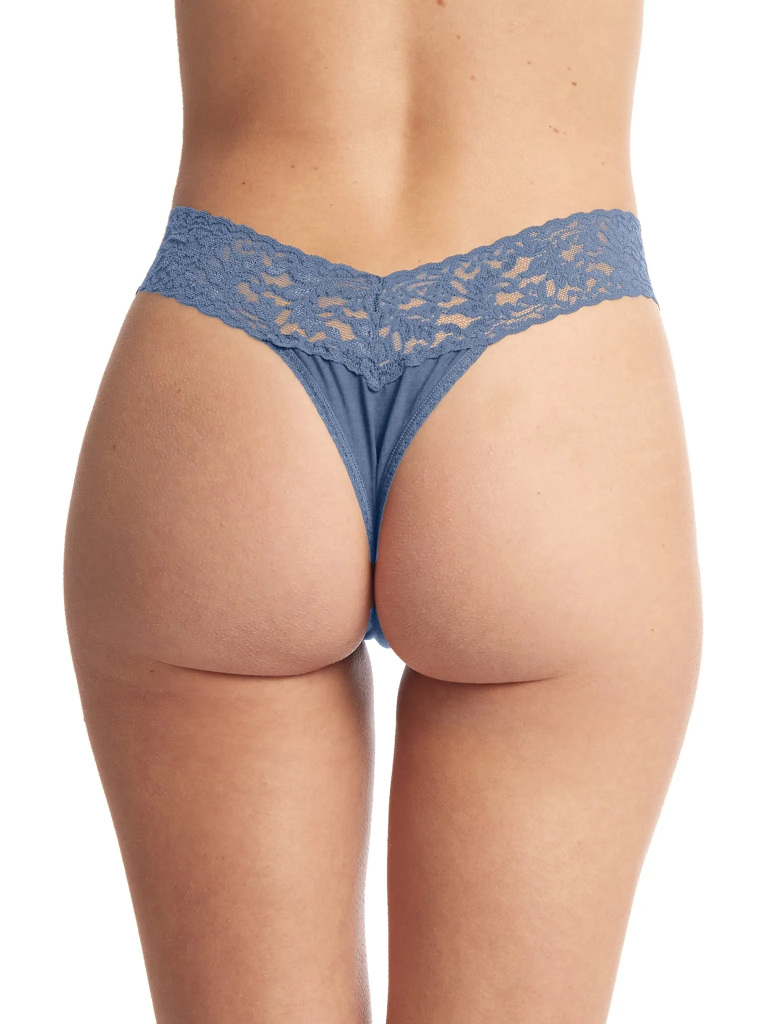 Supima® Cotton Low Rise Thong Washed Indigo Blue Sale sold by Hanky Panky product image thumbnail 2