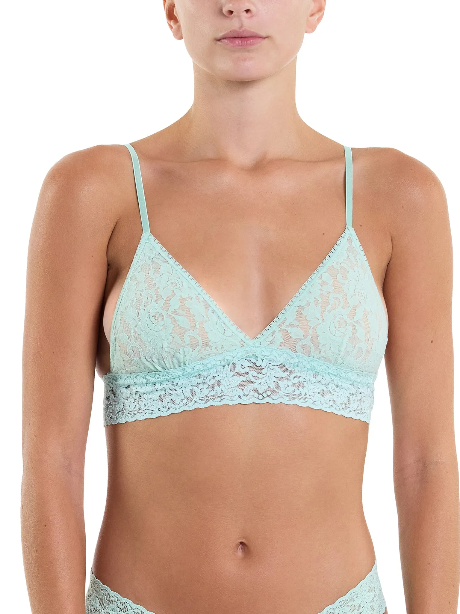 Signature Lace® Padded Triangle Bralette Pistachio Sale sold by Hanky Panky