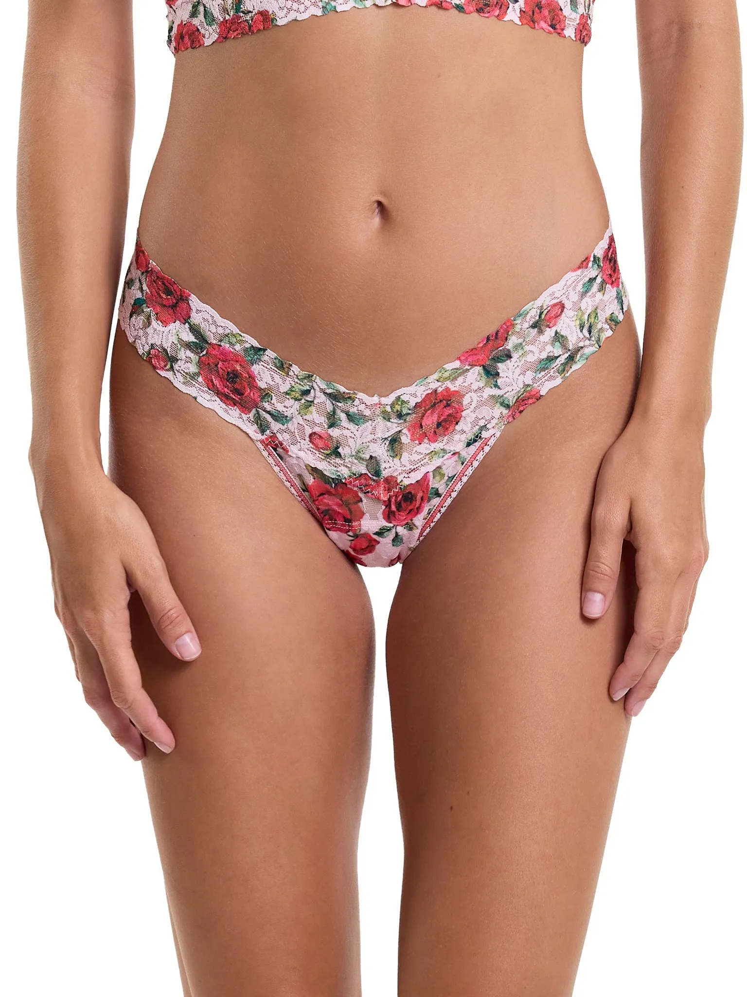 Printed Signature Lace® Low Rise Thong Je' Taime Sale sold by Hanky Panky