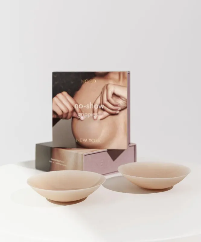 No-Show | Adhesive Reusable Nipple Covers Soft Tan sold by Hanky Panky