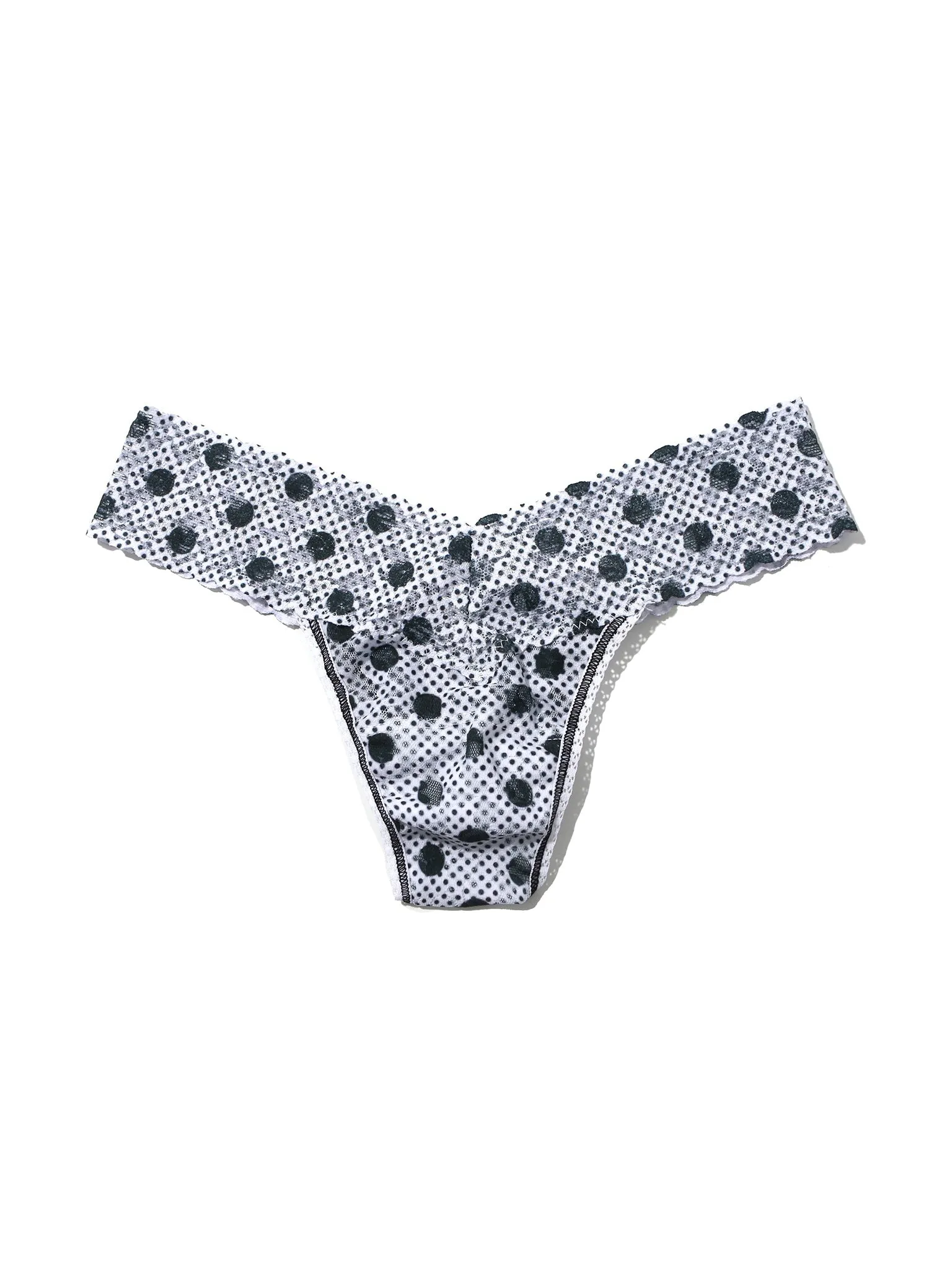 Petite Size Printed Signature Lace® Thong Pinpoint Sale sold by Hanky Panky