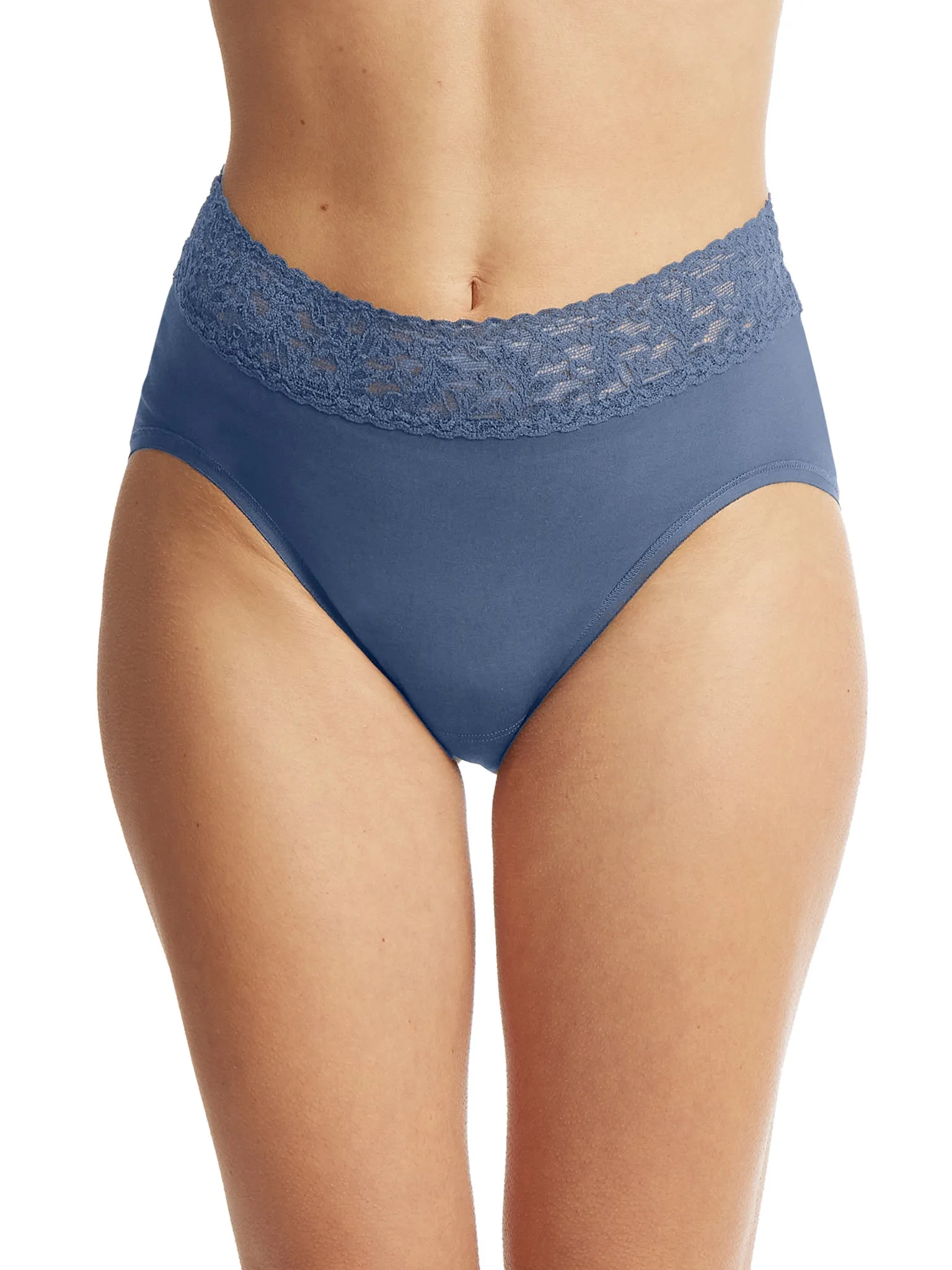 Supima® Cotton French Brief Washed Indigo Blue sold by Hanky Panky