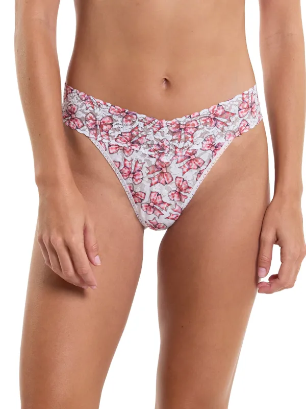Printed Signature Lace® Original Rise Thong Gifted Sale sold by Hanky Panky