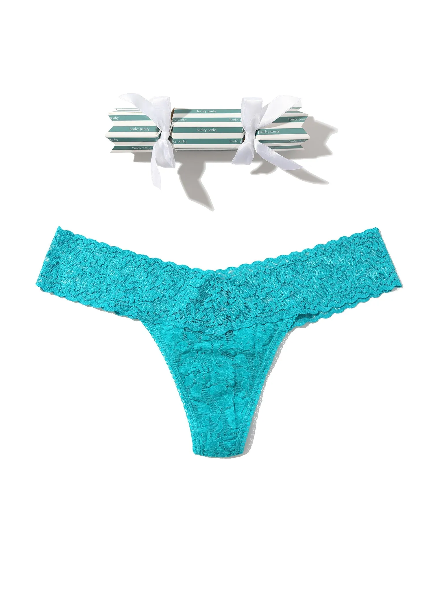 Signature Lace Low Rise Thong Holiday Cracker Seabreeze Sale sold by Hanky Panky