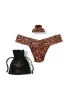 France Luxe Clip and Low Rise Thong Throwback Brown sold by Hanky Panky
