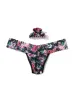 France Luxe Clip and Low Rise Thong Dark Peonies sold by Hanky Panky