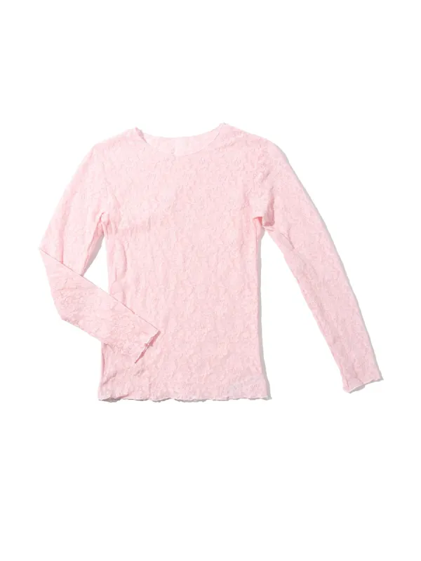 Signature Lace Long Sleeve Top Bliss Pink sold by Hanky Panky