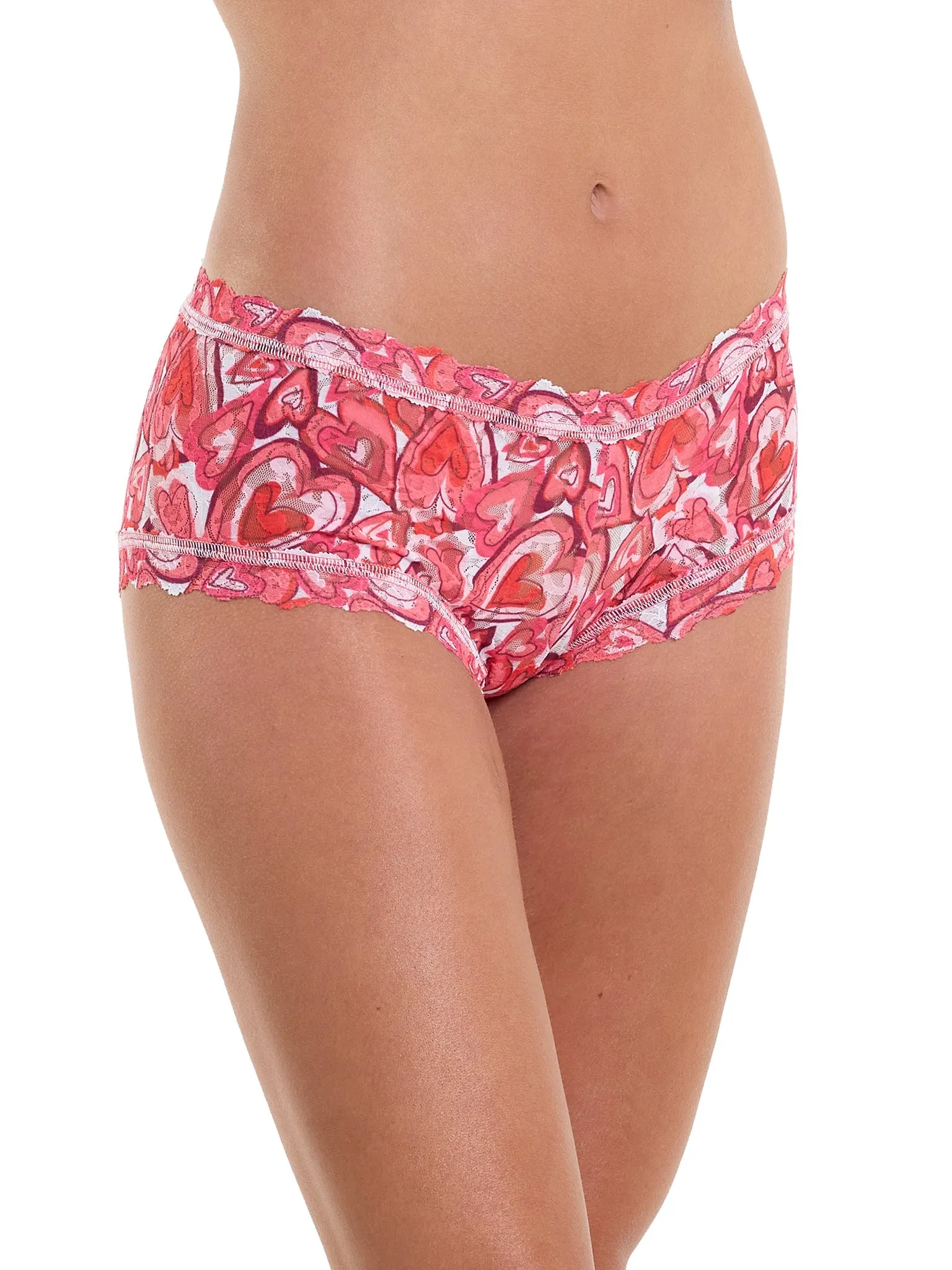 Printed Signature Lace® Boyshort Lots Of Love Sale sold by Hanky Panky