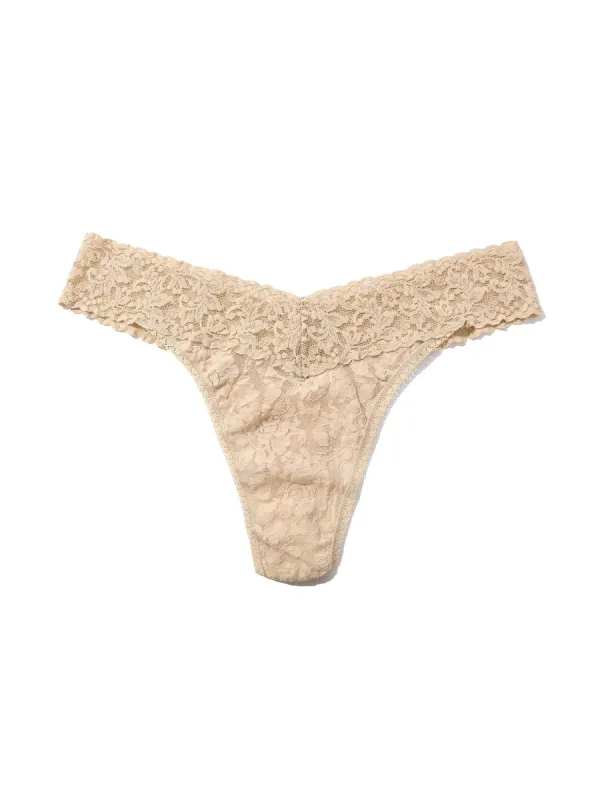 Signature Lace Original Rise Thong Sand Beige Sale sold by Hanky Panky