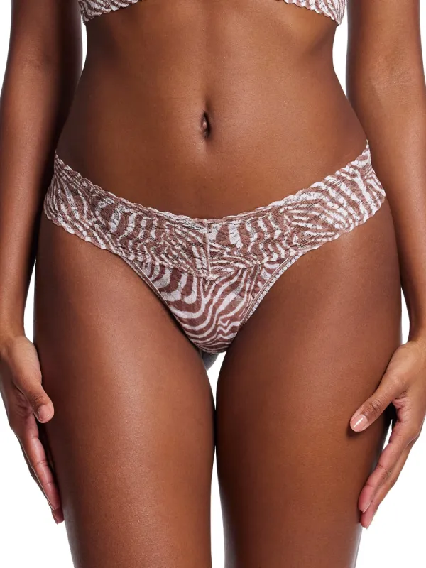 Printed Signature Lace Low Rise Thong Hide And Seek Sale sold by Hanky Panky
