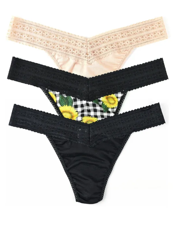 DreamEase® Original Rise Thong 3 Pack sold by Hanky Panky