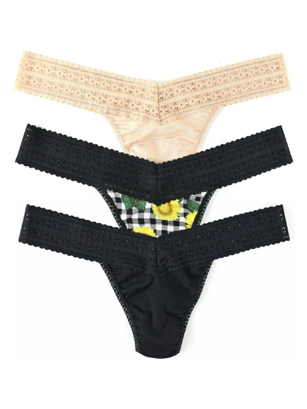 DreamEase® Low Rise Thong 3 Pack sold by Hanky Panky