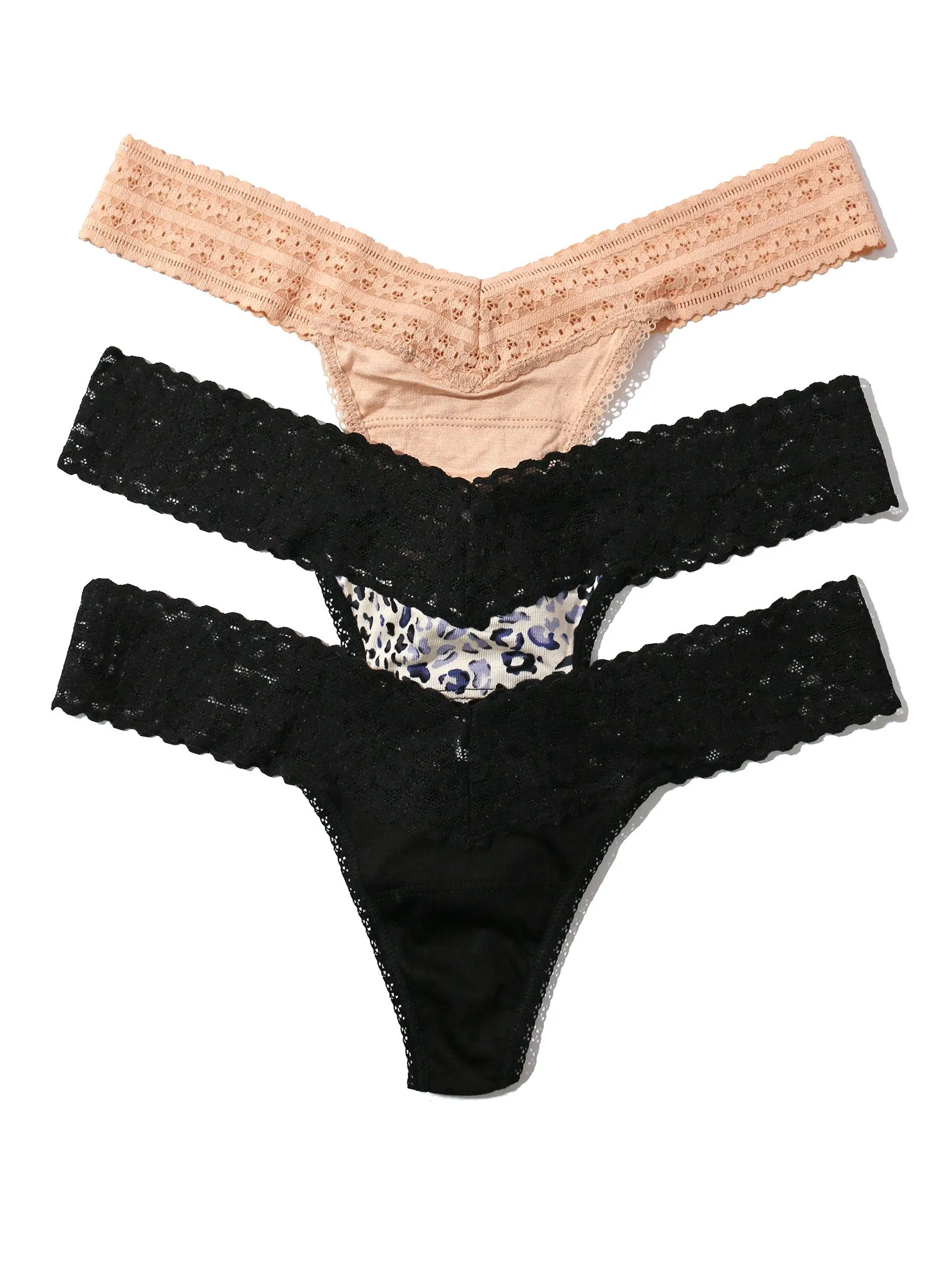 DreamEase® Low Rise Thong 3 Pack sold by Hanky Panky
