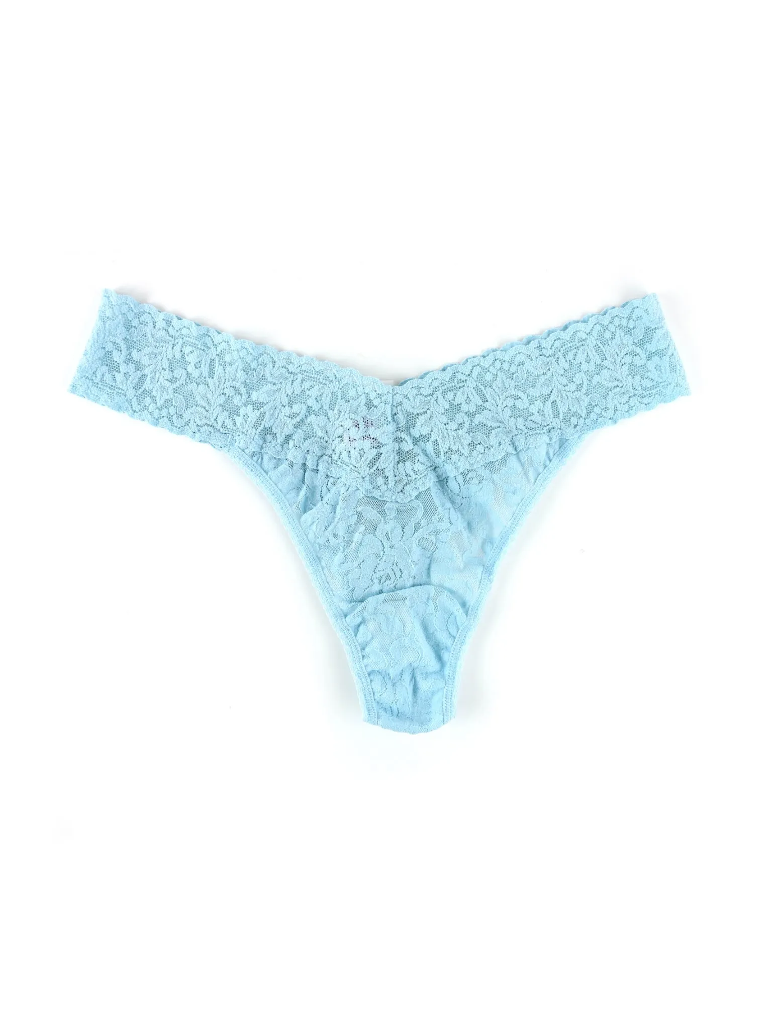 Signature Lace® Original Rise Thong Rain Cloud Blue sold by Hanky Panky