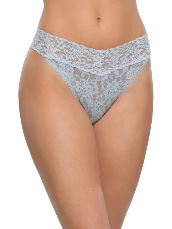 Signature Lace Original Rise Thong Periwinkle Blue Sale sold by Hanky Panky