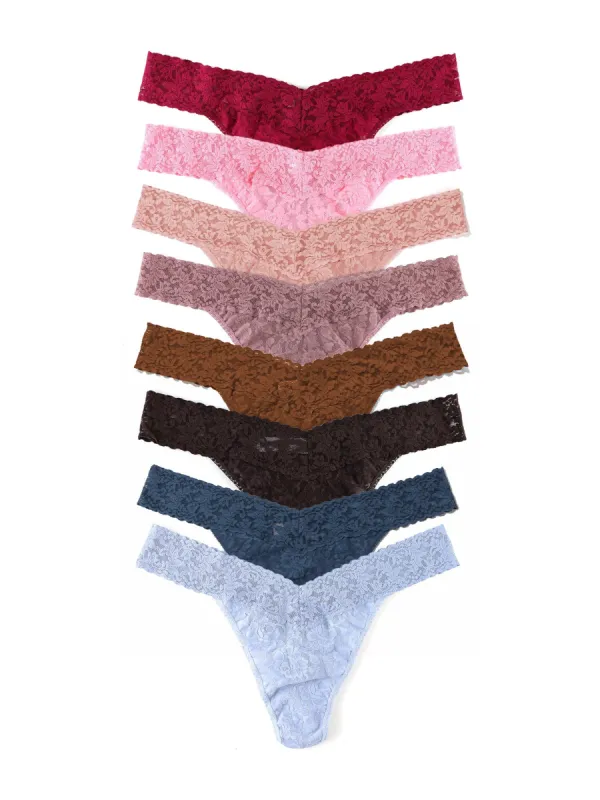 Signature Lace Plus Size Original Rise Thong 8 Pack sold by Hanky Panky