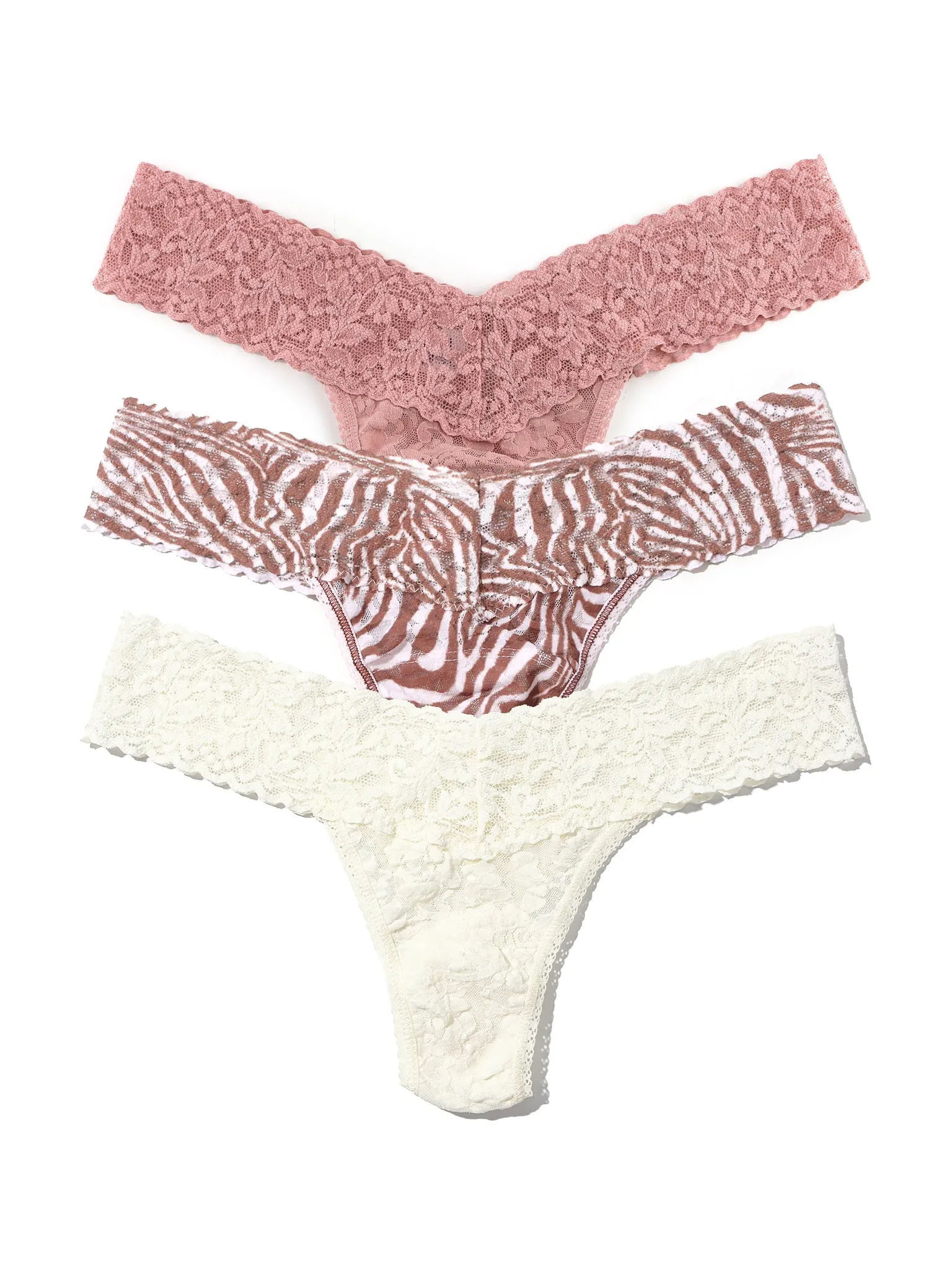 Signature Lace Low Rise 3 Pack sold by Hanky Panky