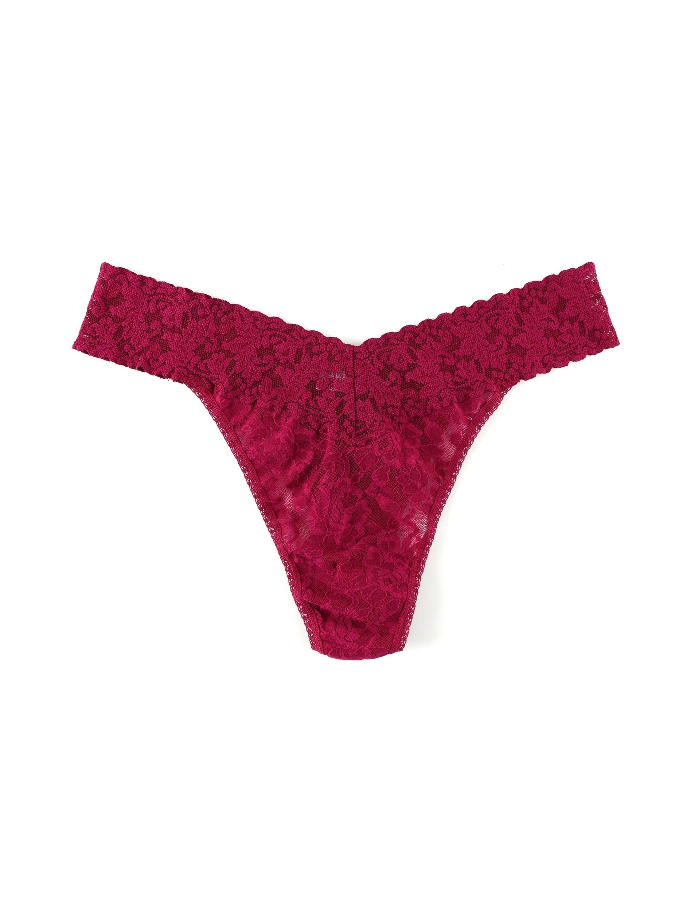Signature Lace Original Rise® Thong Dark Pomegranate Red sold by Hanky Panky