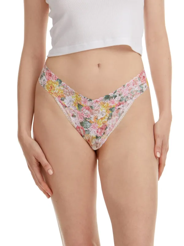 Printed Signature Lace Original Rise Thong Kew Gardens Sale sold by Hanky Panky