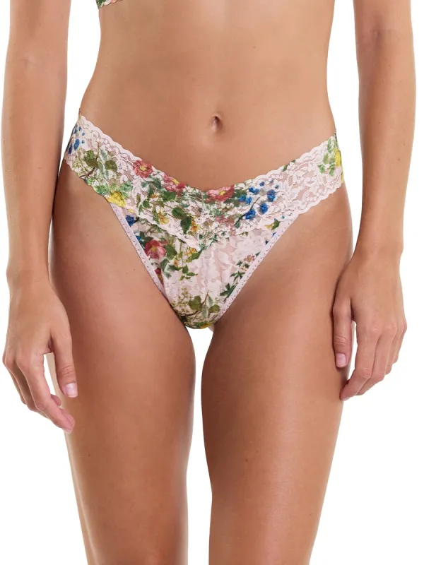 Printed Signature Lace® Original Rise Thong  Overjoyed Sale sold by Hanky Panky