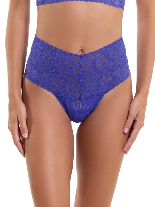 Retro Lace Thong Violets Are Blue Sale sold by Hanky Panky