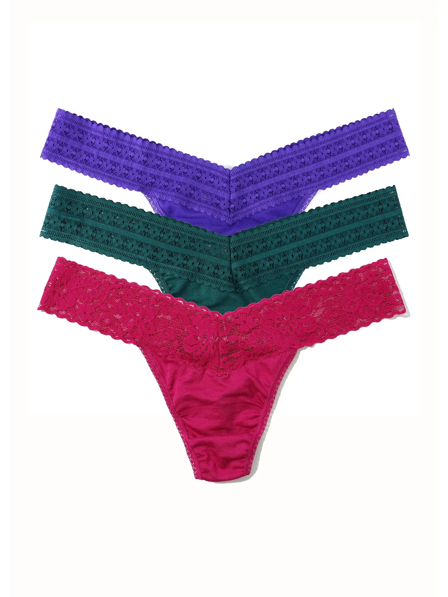 DreamEase® Low Rise Thong 3 Pack sold by Hanky Panky